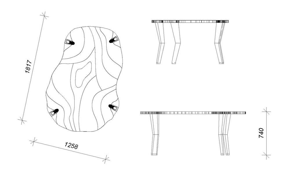 DAKOTA Table © Peter Stern Furniture Design